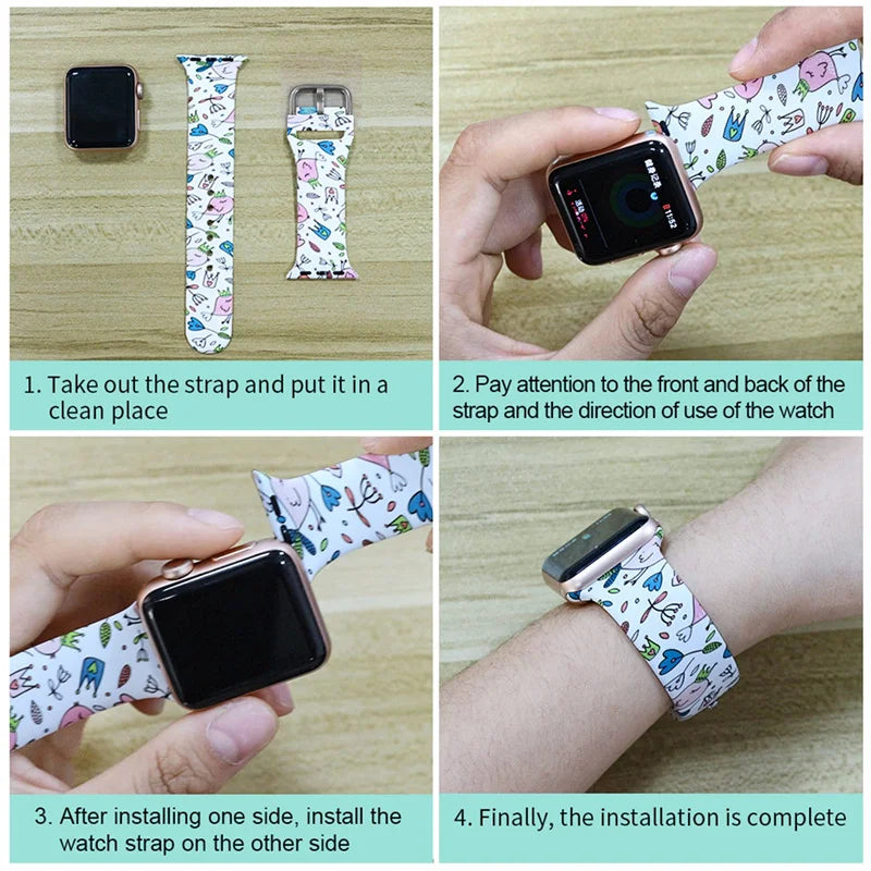 Apple Watch Silicone Strap - Unique Printed Designs BandsCo Straps