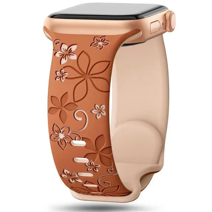 Apple Watch Silicone Band - Durable Floral Design Strap BandsCo Straps