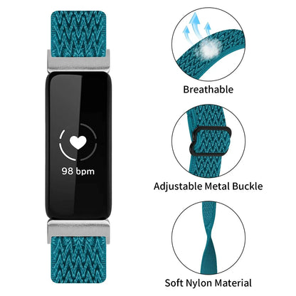Fitbit Inspire 3, 2, 1, HR Nylon Band - Stretchy Durable Strap BandsCo Straps