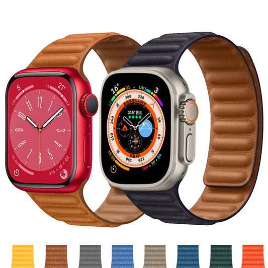 Apple Watch Leather Band - Premium Magnetic Loop Strap BandsCo Straps