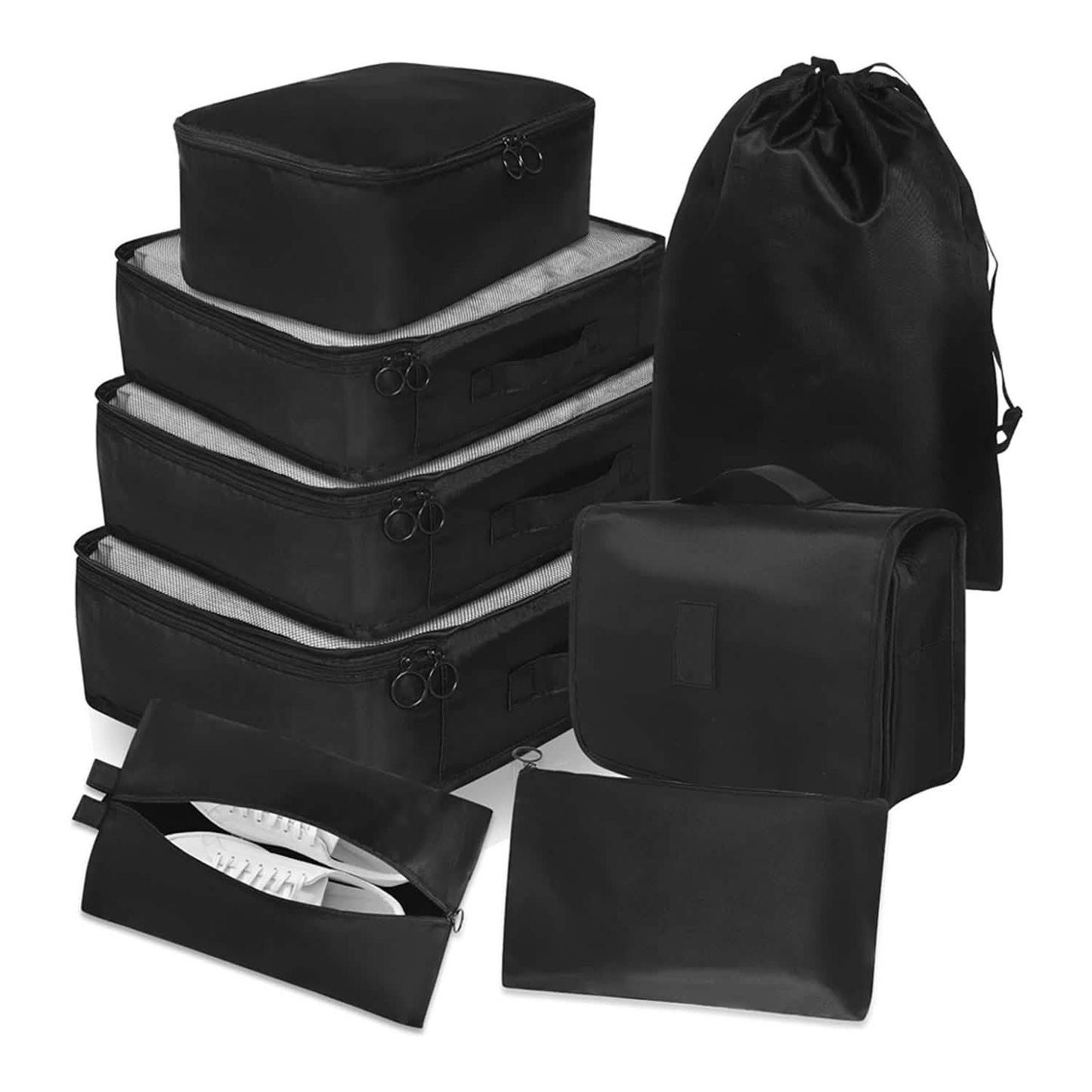 8-Pack: Lightweight Compact Organizing Packing Cubes for Suitcases Travel Essential with Toiletries Bag DailySale
