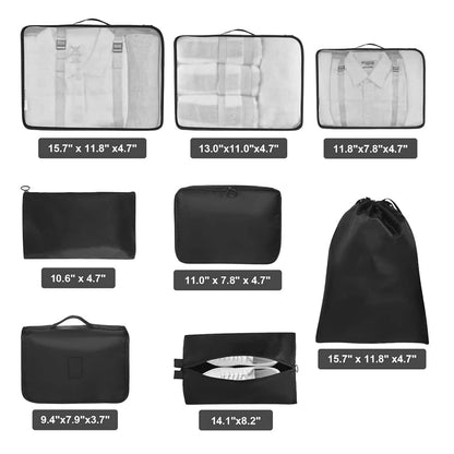 8-Pack: Lightweight Compact Organizing Packing Cubes for Suitcases Travel Essential with Toiletries Bag DailySale
