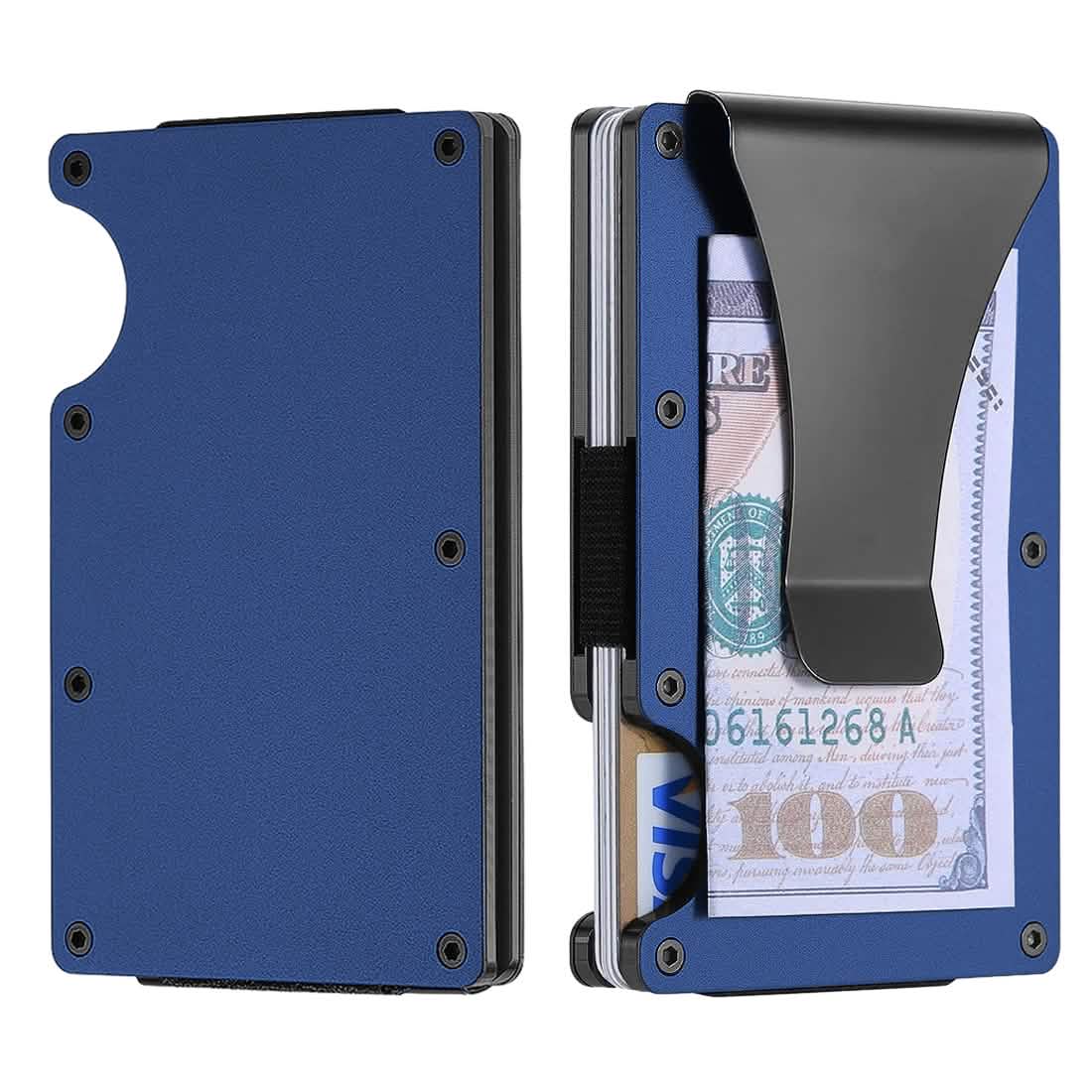 RFID Blocking Minimalist Scratch Resistant Slim Credit Card Holder Wallet with Easily Removable Money Clip DailySale
