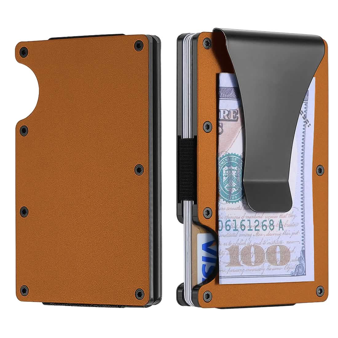 RFID Blocking Minimalist Scratch Resistant Slim Credit Card Holder Wallet with Easily Removable Money Clip DailySale