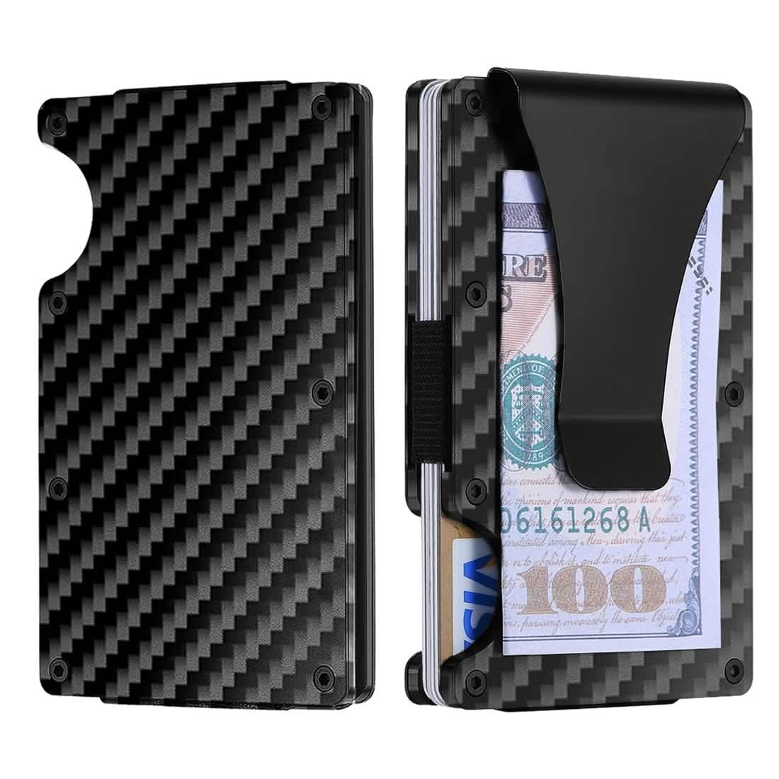 RFID Blocking Minimalist Scratch Resistant Slim Credit Card Holder Wallet with Easily Removable Money Clip DailySale