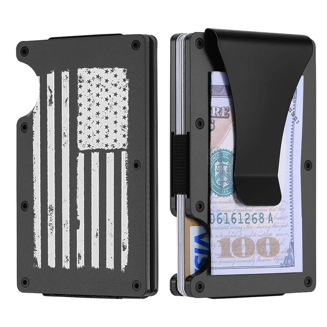 RFID Blocking Minimalist Scratch Resistant Slim Credit Card Holder Wallet with Easily Removable Money Clip DailySale