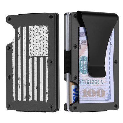 RFID Blocking Minimalist Scratch Resistant Slim Credit Card Holder Wallet with Easily Removable Money Clip DailySale