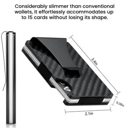 RFID Blocking Minimalist Scratch Resistant Slim Credit Card Holder Wallet with Easily Removable Money Clip DailySale