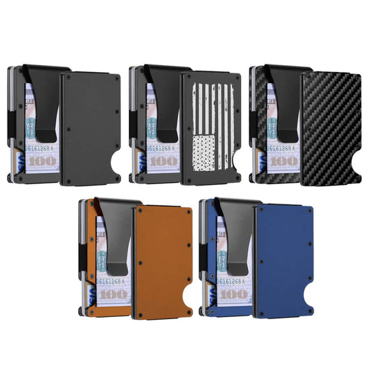 RFID Blocking Minimalist Scratch Resistant Slim Credit Card Holder Wallet with Easily Removable Money Clip DailySale