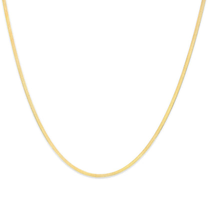Unisex Solid 14K Yellow Gold 2.8mm Imperial Herringbone Chain Necklace - 18" Inches Bids.com