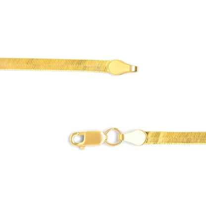 Unisex Solid 14K Yellow Gold 2.8mm Imperial Herringbone Chain Necklace - 18" Inches Bids.com