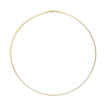 Unisex Solid 14K Yellow Gold 2.8mm Imperial Herringbone Chain Necklace - 18" Inches Bids.com
