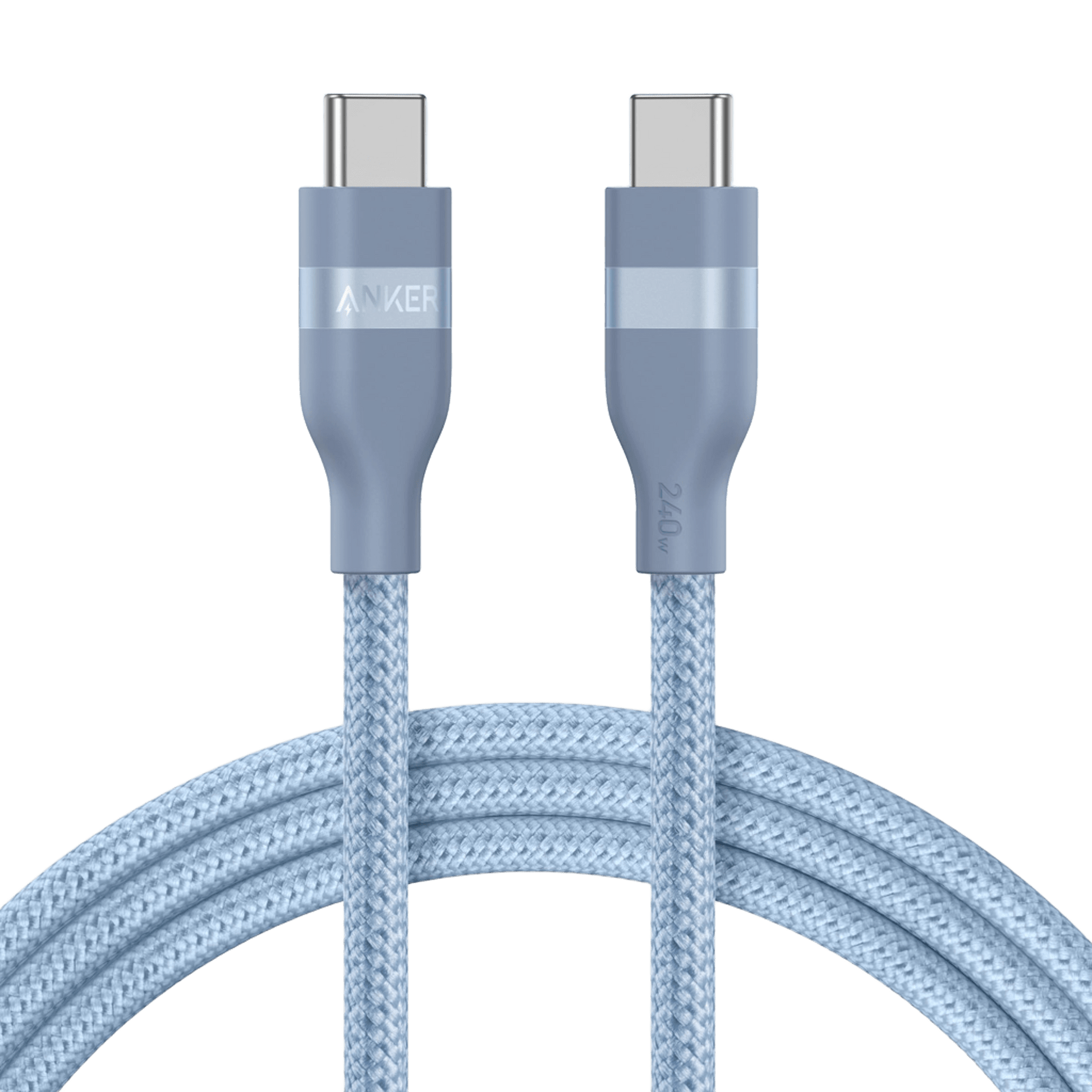 Anker USB-C to USB-C Cable (3 ft / 6 ft, 240W, Upcycled-Braided) Anker