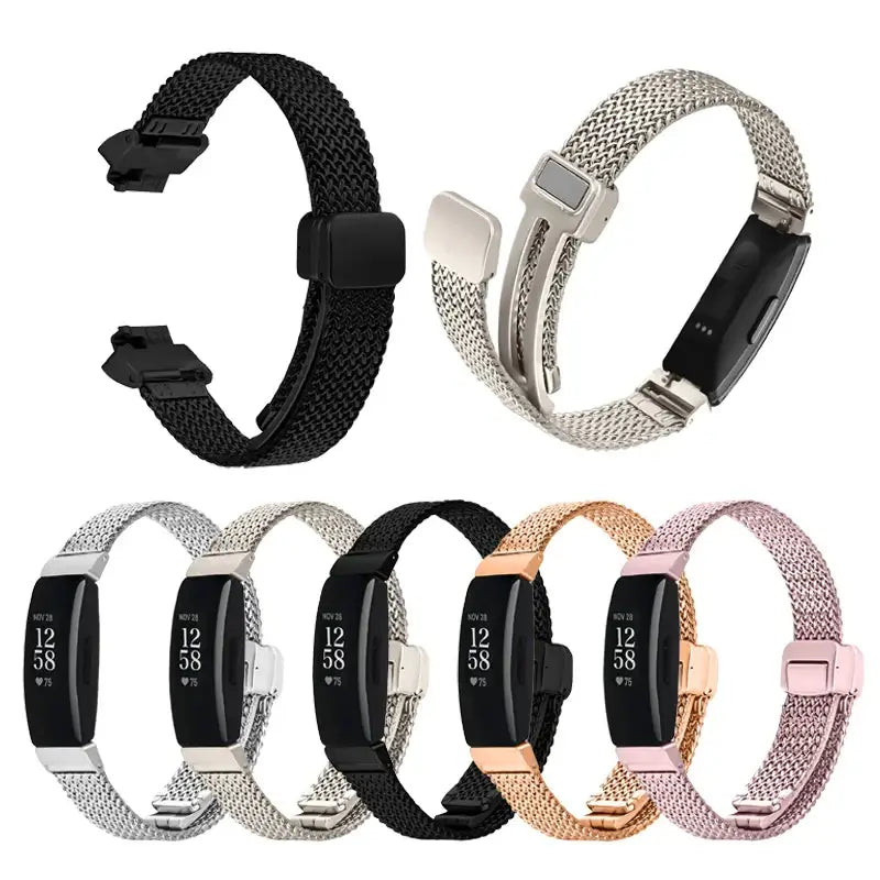 Fitbit Inspire 2, 1, HR Stainless Steel Band - Mesh Design BandsCo Straps