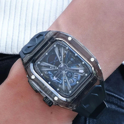 Transparent Armor Mod Kit for Apple Watch Ultra - Rugged Clear Case & TPU Sport Band Wristwatchstraps.co