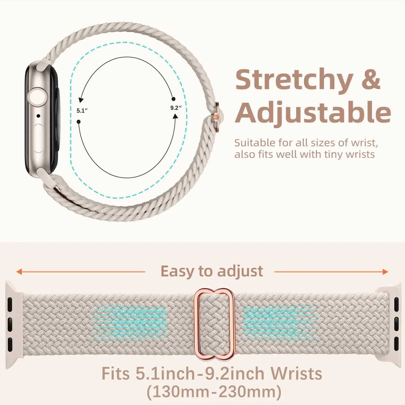Apple Watch Braided Strap - Soft Elastic Nylon Band BandsCo Straps