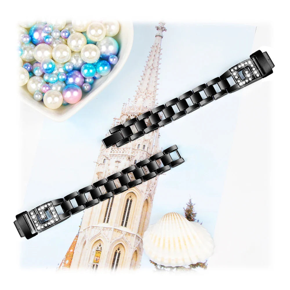 Fitbit Inspire 3 Metal Diamond Band - Elegant Strap BandsCo Straps