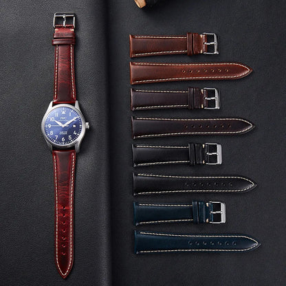Polar Leather Watch Strap Vintage Oil Wax Cowhide With Pin Buckle, Unisex BandsCo Straps