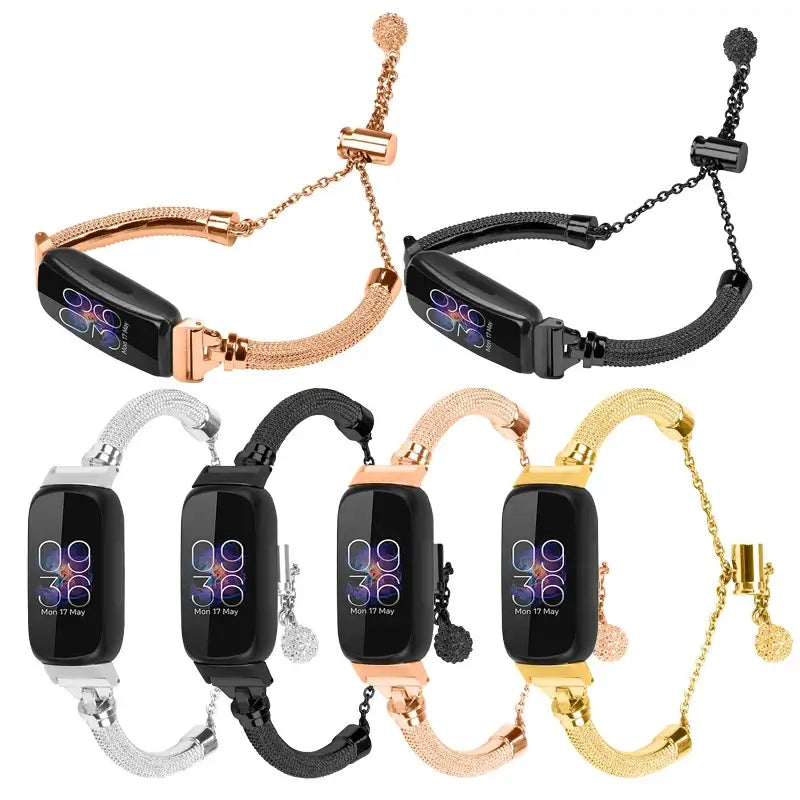 Fitbit Inspire 2, 1, HR Stainless Steel Band - Durable Metal Strap BandsCo Straps