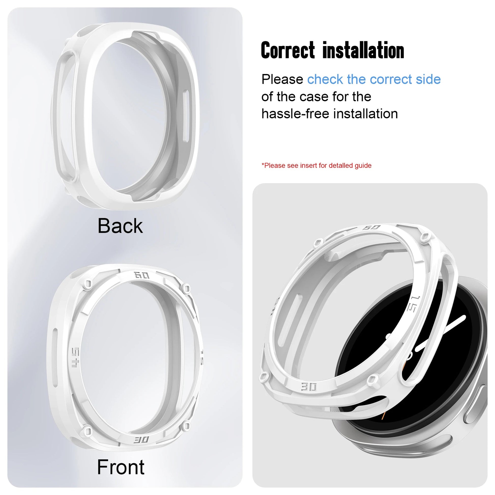 Galaxy Watch 8 Case 44mm/40mm – Protective PC Bumper Shell Wristwatchstraps.co