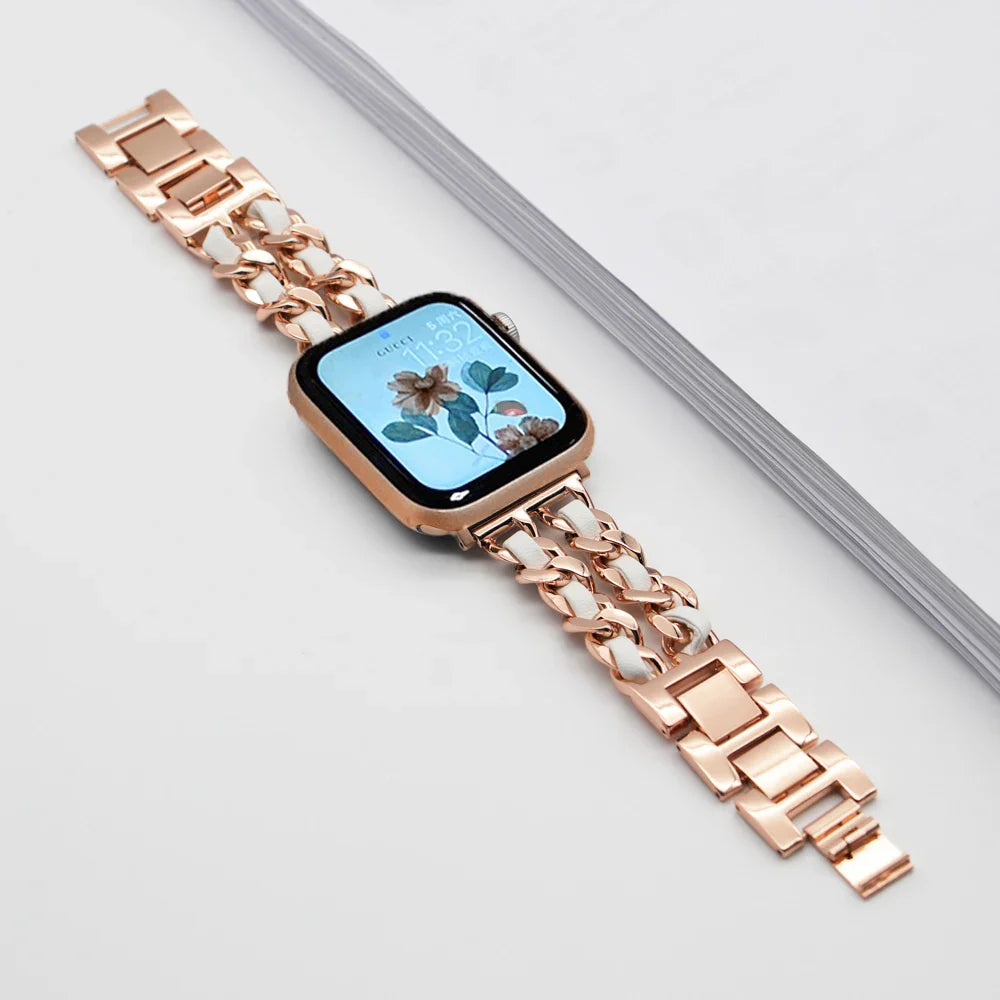 Apple Watch Stainless Steel Strap - Luxury Chain Design BandsCo Straps