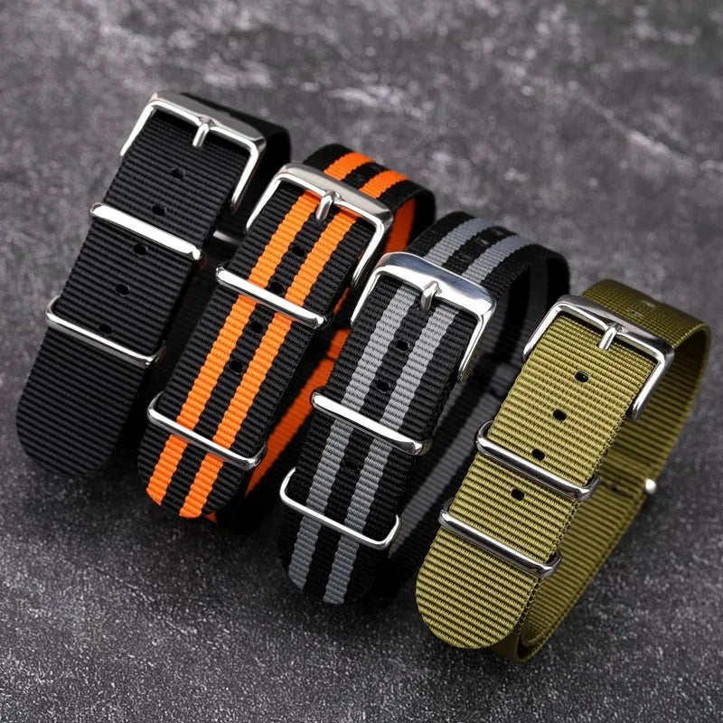 Polar Nylon Watch Strap Canvas Band, Unisex, Durable Pin Buckle Wristband BandsCo Straps