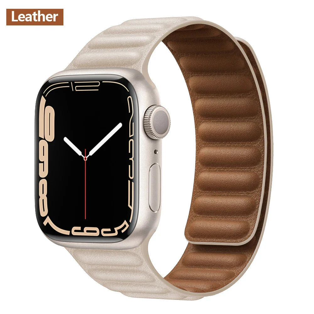 Apple Watch Leather Band - Premium Magnetic Loop Strap BandsCo Straps