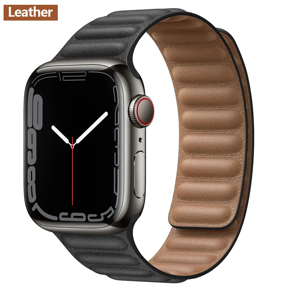 Apple Watch Leather Band - Premium Magnetic Loop Strap BandsCo Straps