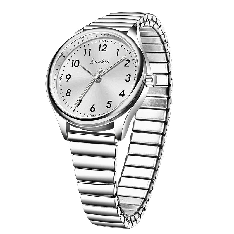 Gold Stainless Steel Women's Watch Quartz Minimalist BandsCo Straps
