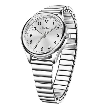 Gold Stainless Steel Women's Watch Quartz Minimalist BandsCo Straps