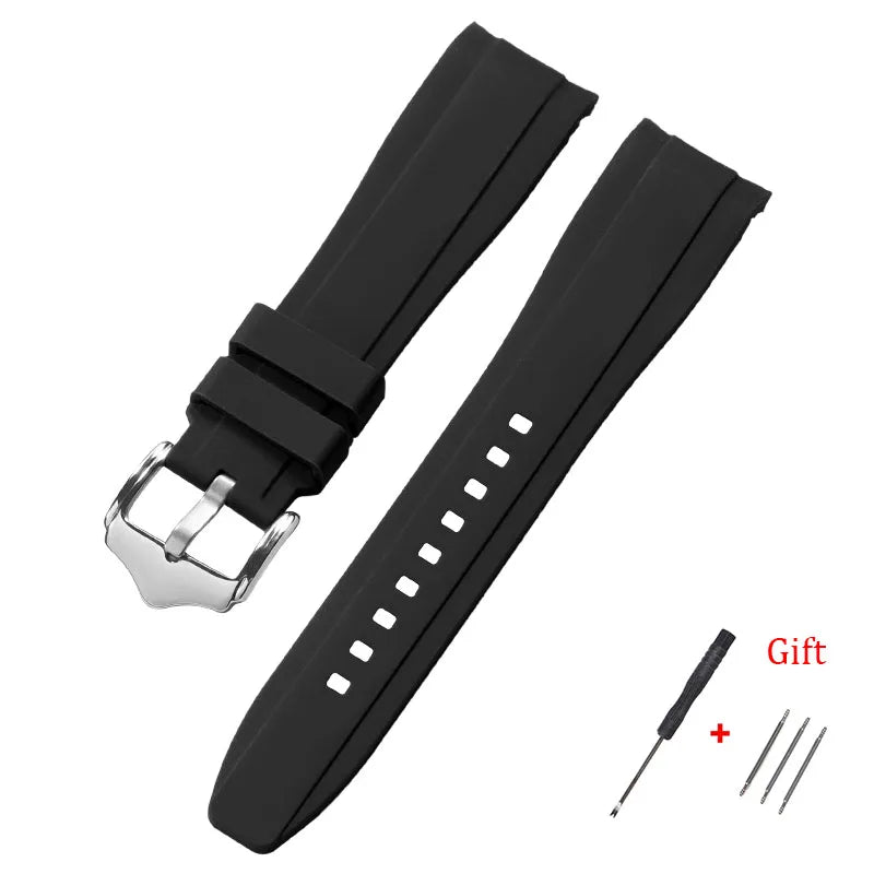 COROS Bands Silicone Watch Band Curved End Waterproof Rubber Strap BandsCo Straps