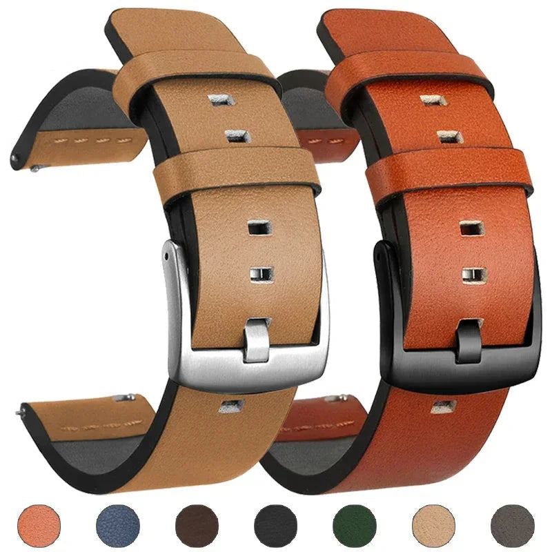 OnePlus Smartwatch Bands Leather Strap for Men Women Quick Release BandsCo Straps
