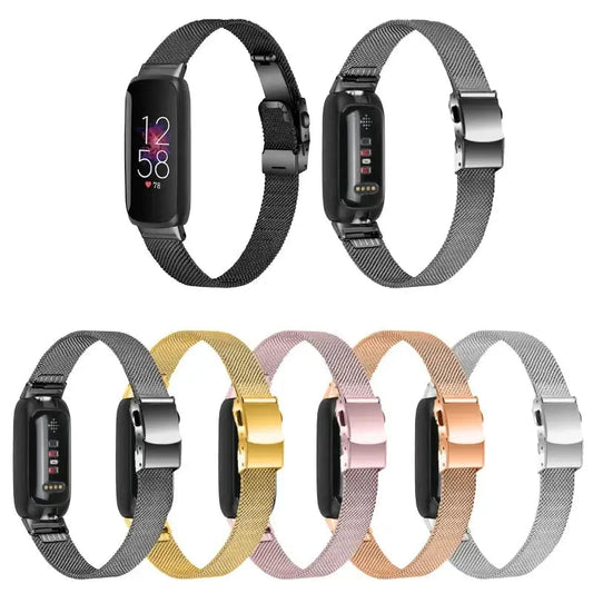 Fitbit Inspire 3 Thin Stainless Steel Band – Sleek Minimalist Metal Strap BandsCo Straps