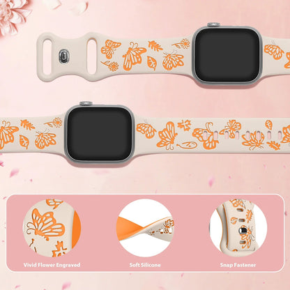 Apple Watch Engraved Silicone Strap - Comfortable Waterproof Band BandsCo Straps