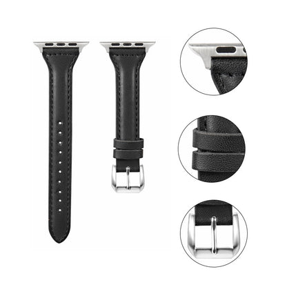 Women's Slim Leather Strap with Buckle for Apple Watch - Wristwatchstraps.co