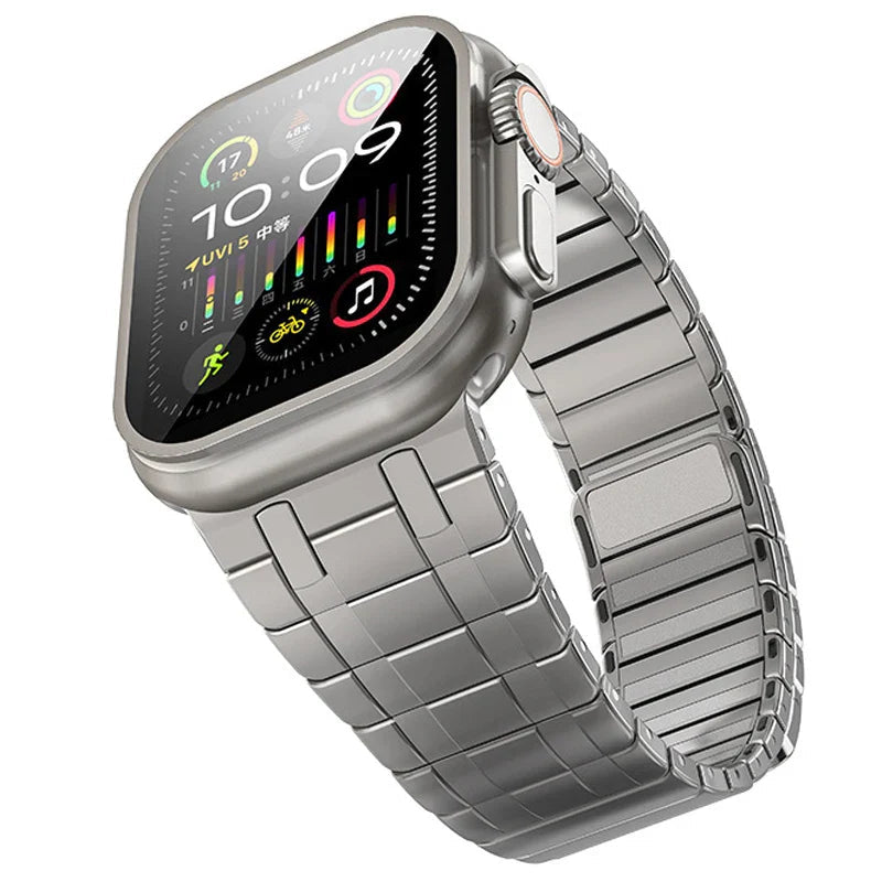 Apple Watch Magnetic Stainless Steel Band - Premium Titanium Color BandsCo Straps