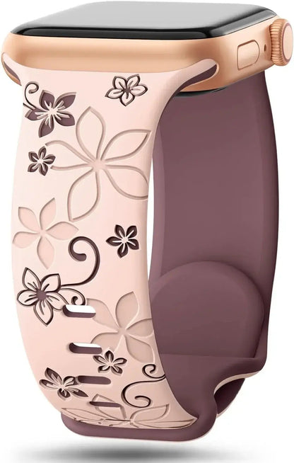 Apple Watch Silicone Band - Durable Floral Design Strap BandsCo Straps