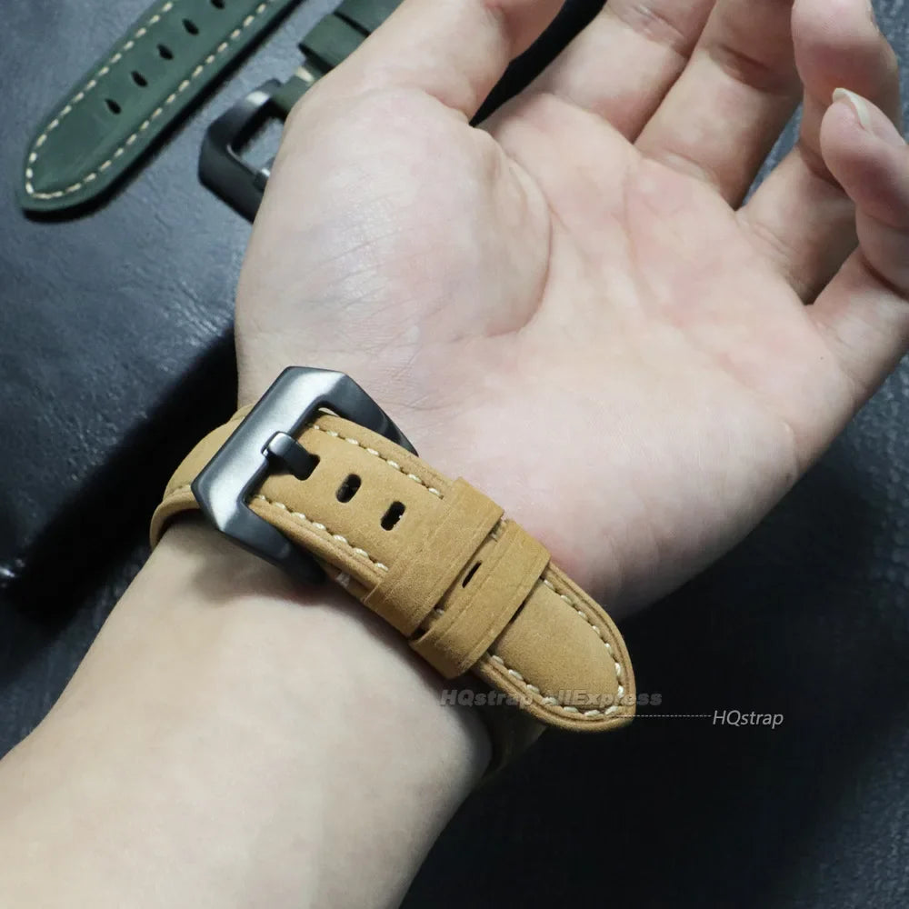 Garmin Vintage Leather Strap - Classic and Comfortable Band BandsCo Straps