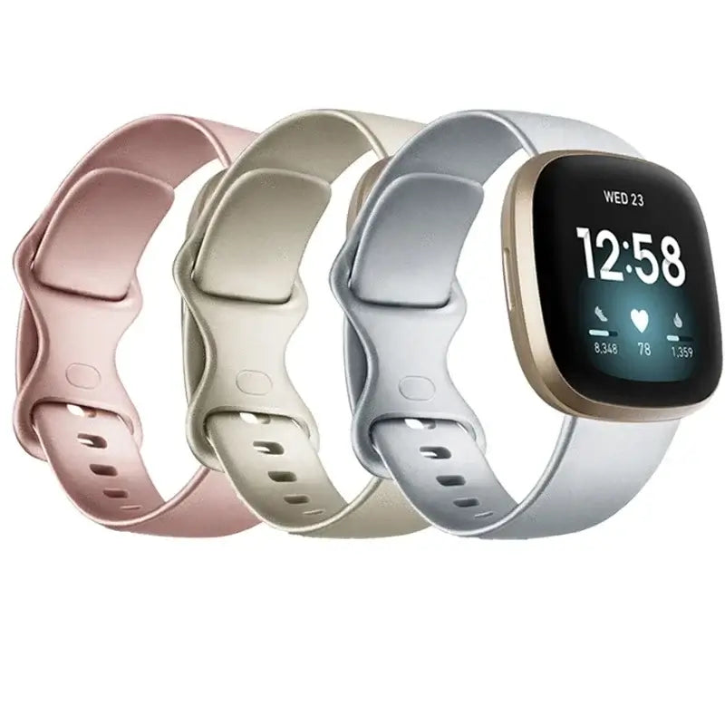 Fitbit Versa & Sense Silicone Bands - Lightweight Minimalist Design BandsCo Straps