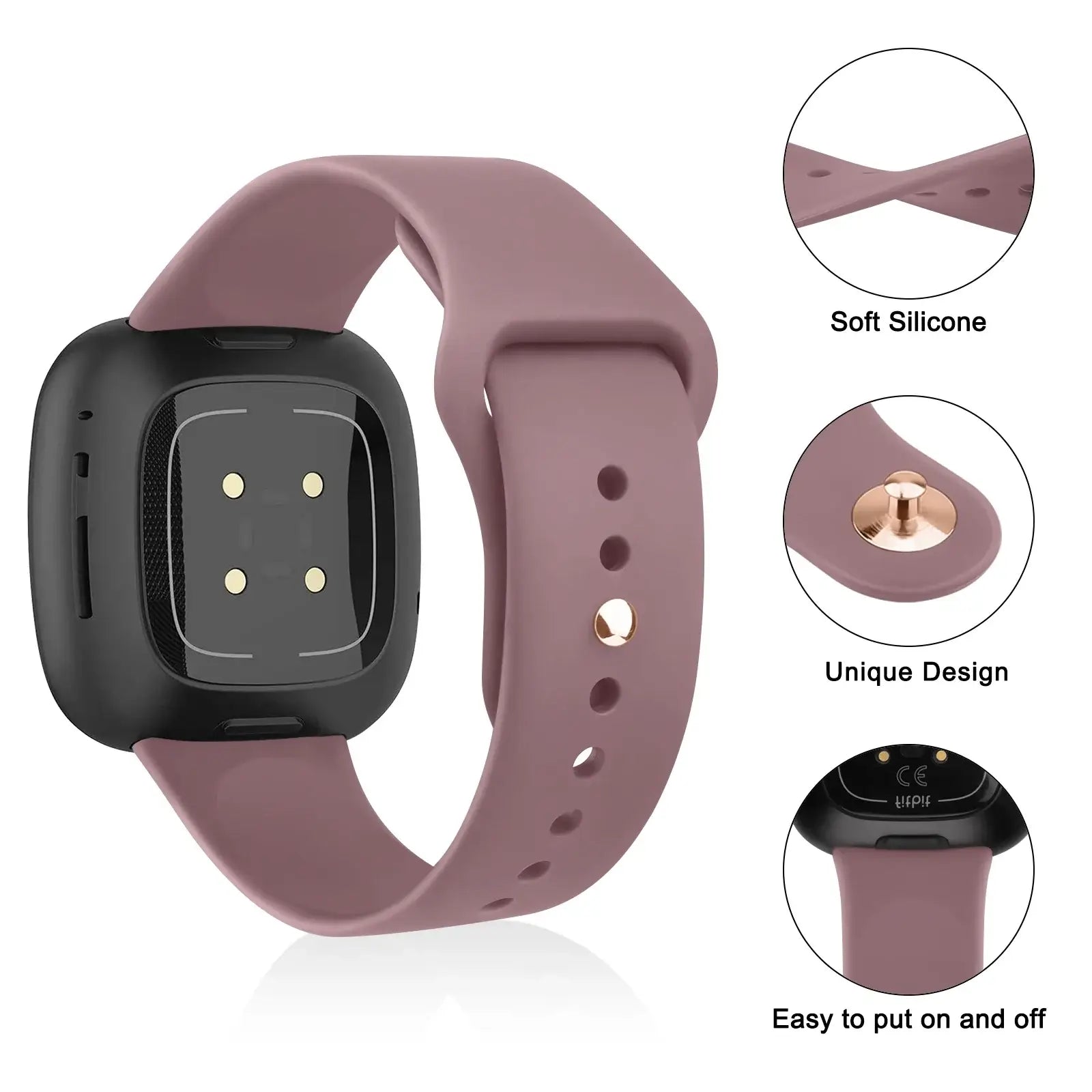 Fitbit Versa & Sense Silicone Band - Soft Colorful Straps BandsCo Straps