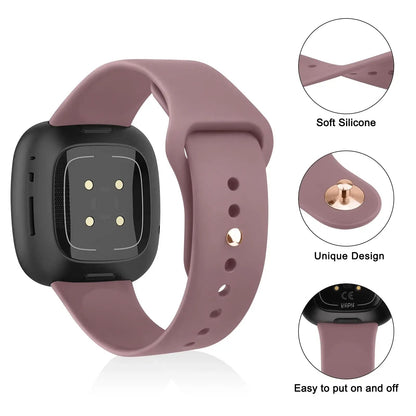 Fitbit Versa & Sense Silicone Band - Soft Colorful Straps BandsCo Straps