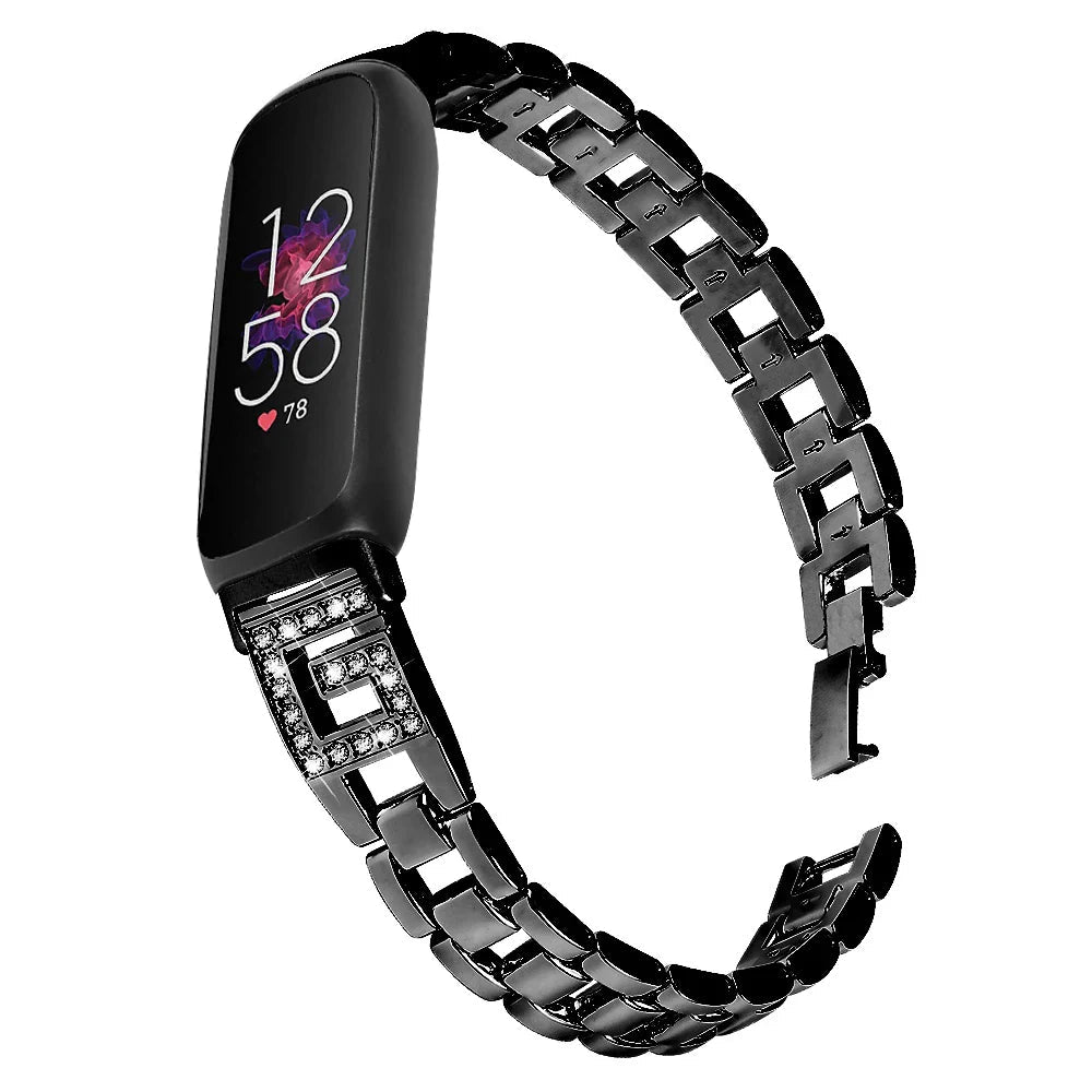 Fitbit Inspire 3 Metal Diamond Band - Elegant Strap BandsCo Straps