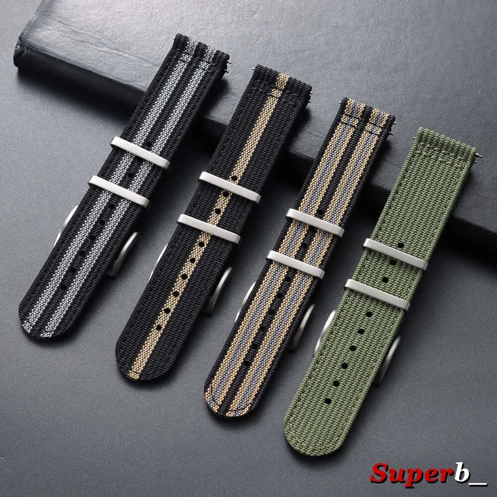 Amazfit Nylon Ribbed Watch Band Quick Release Sport Strap For Smartwatch BandsCo Straps
