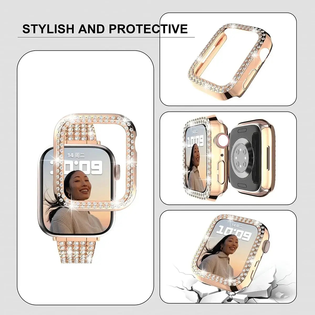 Apple Watch Bedazzled Stainless Steel Strap - Elegant Design BandsCo Straps