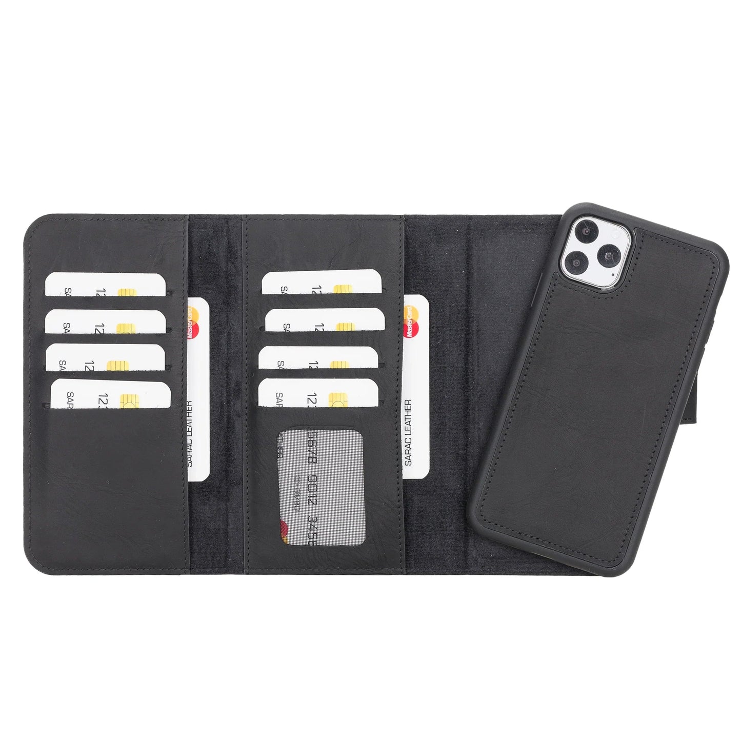 iPhone 11 Pro Max Leather Wallet Case Detachable RFID – Santa Mizuri Leather