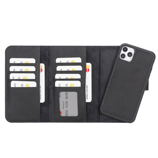 iPhone 11 Pro Max Leather Wallet Case Detachable RFID – Santa Mizuri Leather