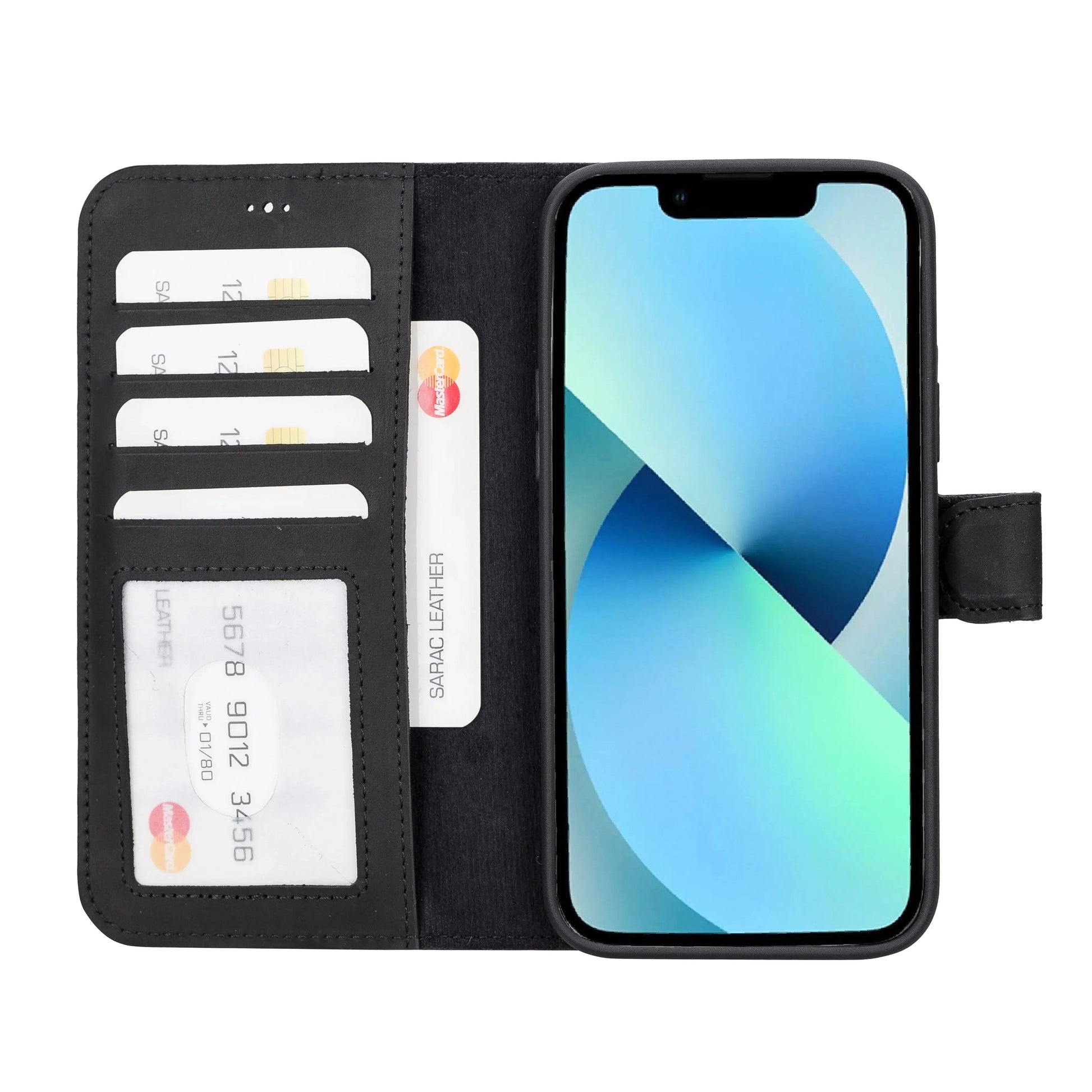iPhone 14 Plus Leather Wallet Case Detachable RFID – Liluri Mizuri Leather