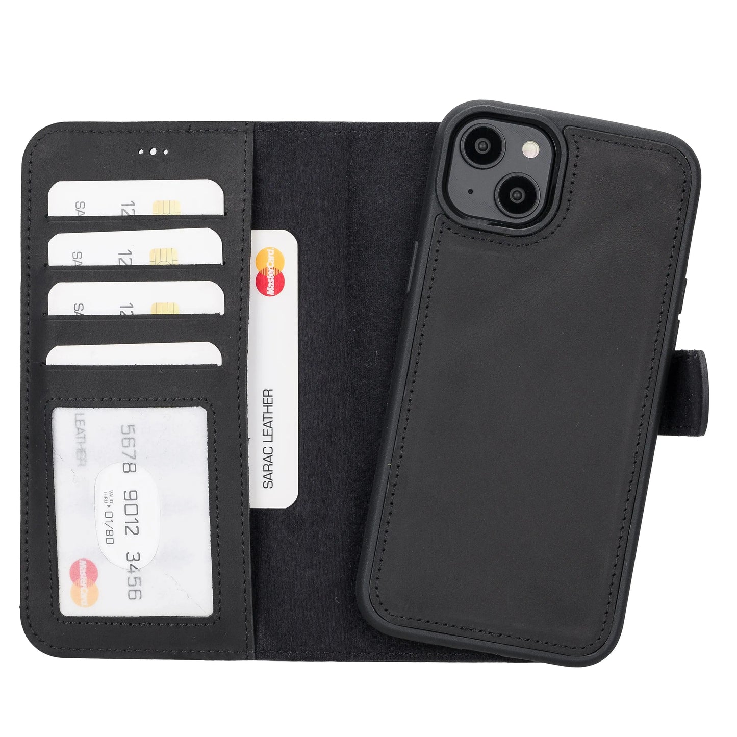 iPhone 14 Plus Leather Wallet Case Detachable RFID – Liluri Mizuri Leather
