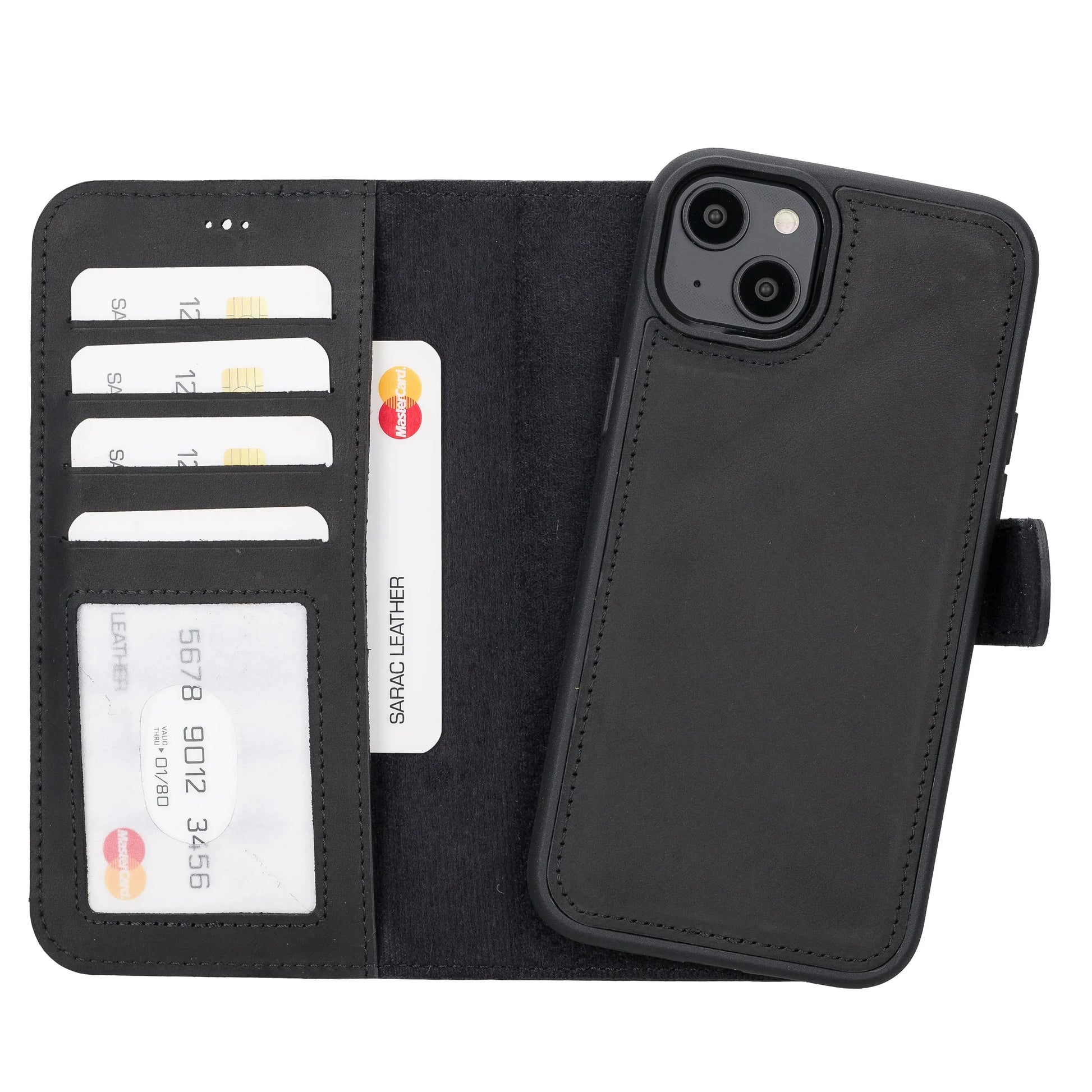 iPhone 14 Plus Leather Wallet Case Detachable RFID – Liluri Mizuri Leather