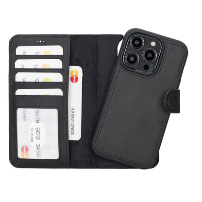 iPhone 14 Pro Leather Wallet Case Detachable RFID – Liluri Mizuri Leather